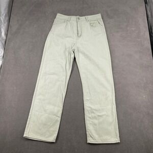 S.O.N.G. 90s Boyfriend Jeans‎ Sage Green High Rise Straight Leg Denim 13/31